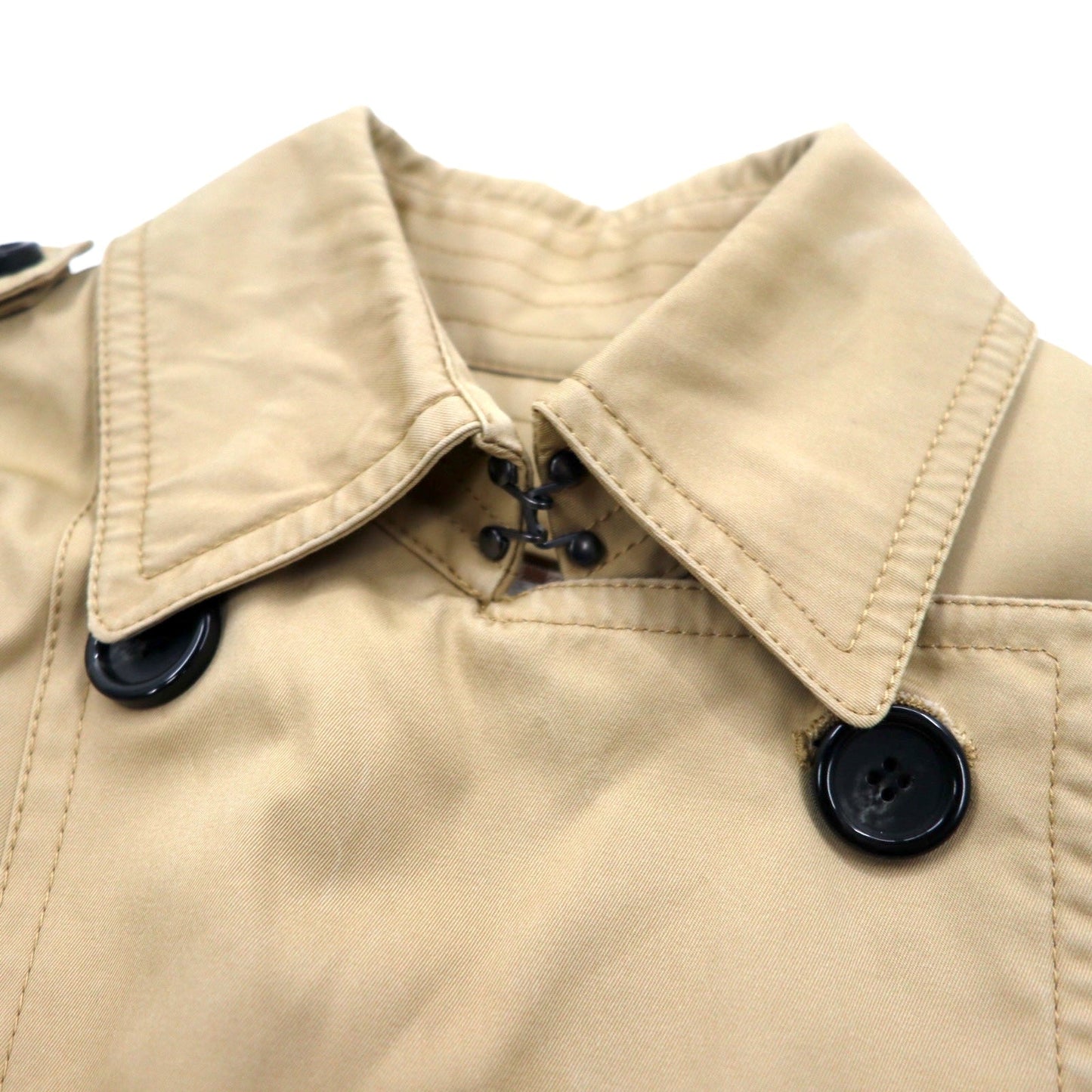 ESTNATION ダブルブレスト トレンチコート S ベージュ ライナー着脱式 ベルト付き 61-109-01-0100023