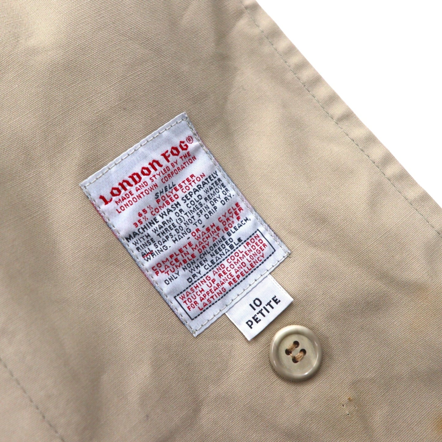 LONDON FOG 90年代 MAINCOATS ダブルブレスト トレンチコート L ベージュ ボアライナー着脱式 ベルト付き