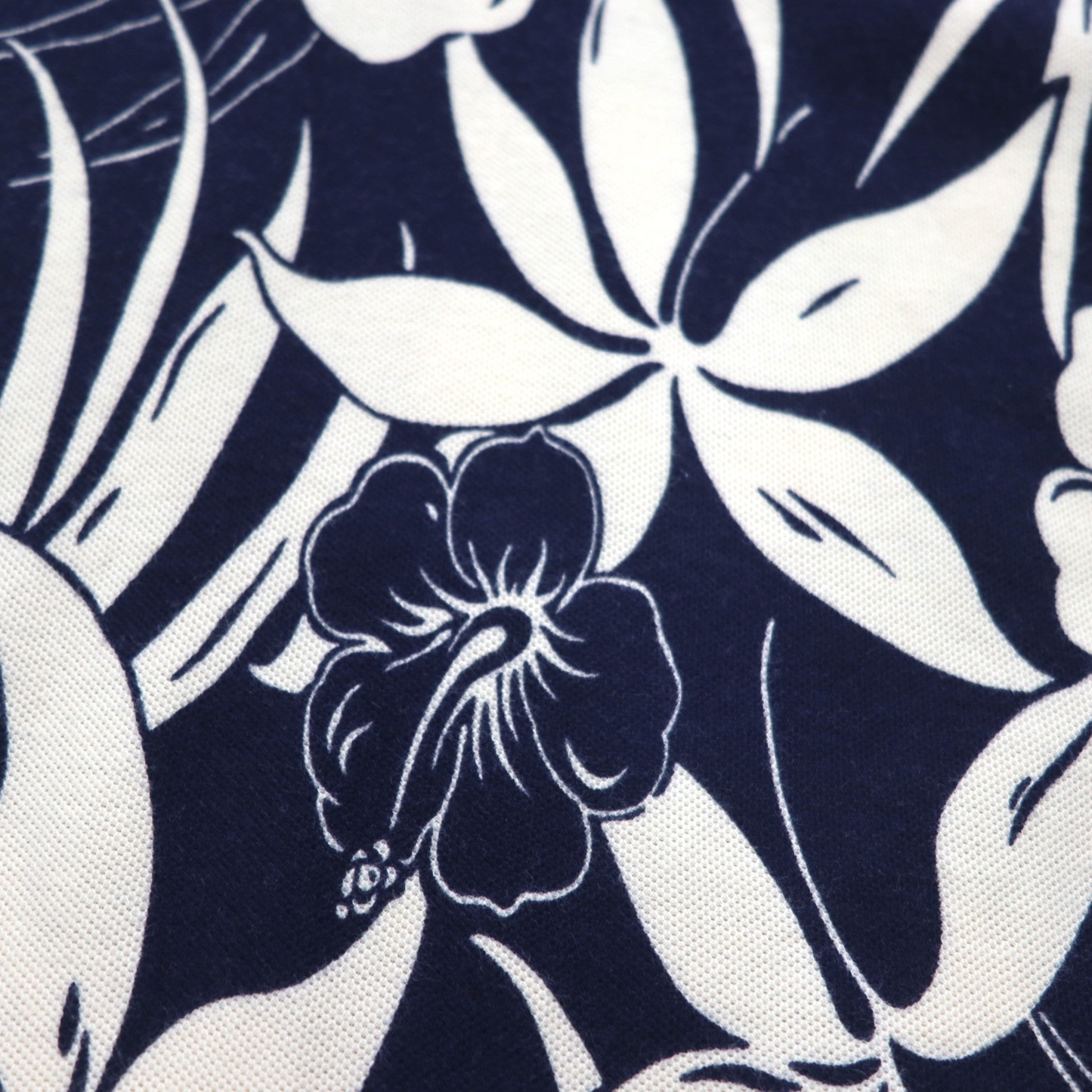 NAUTICA ポロシャツ XL ネイビー コットン 総柄 ハイビスカス 花 ビッグサイズ