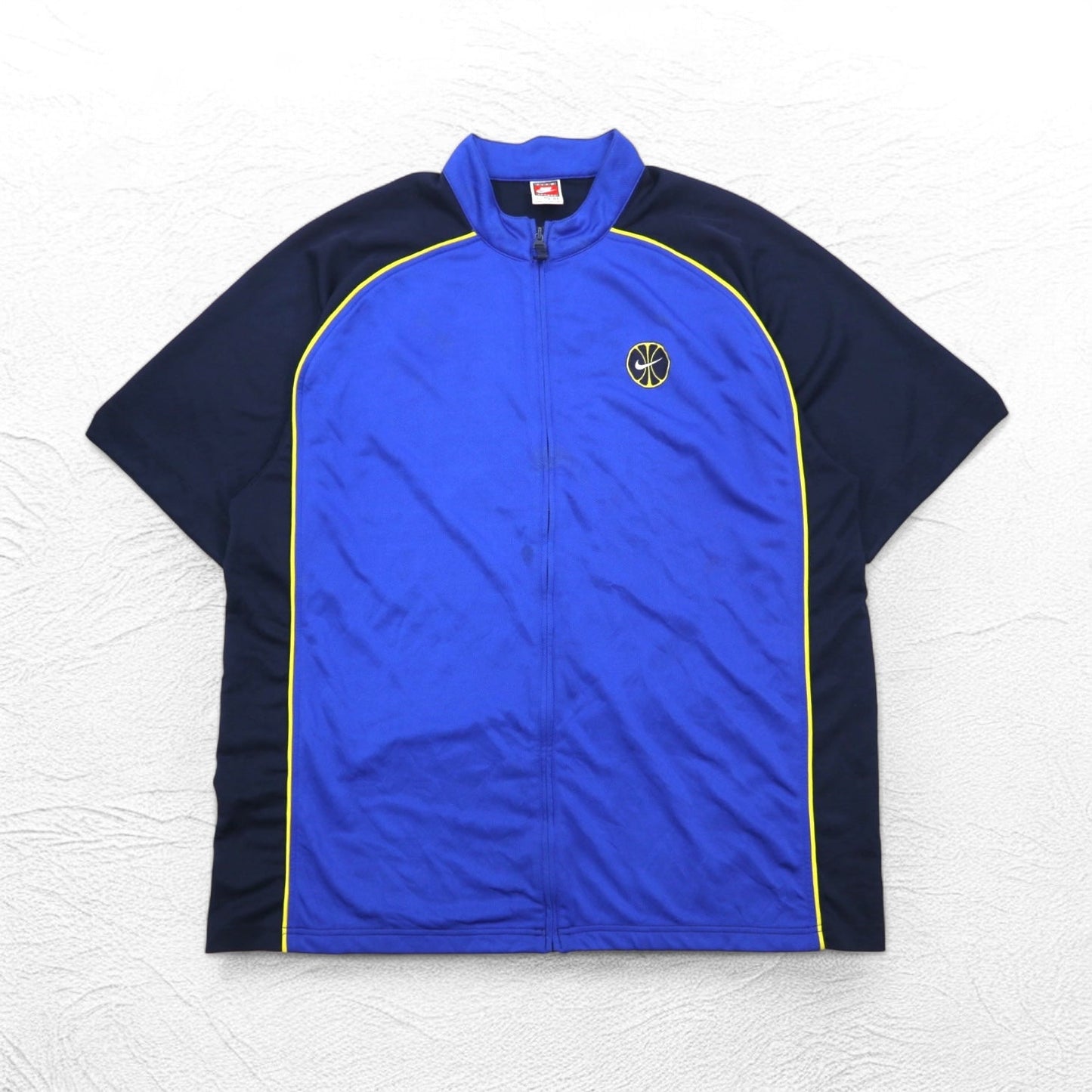 NIKE 90年代 TEAMタグ 半袖 バスケ ジャージ トラックジャケット 2XL ブルー スウォッシュ