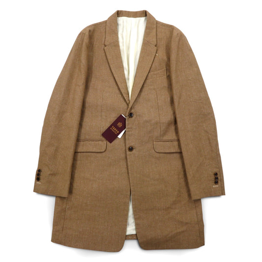 TAKEO KIKUCHI ウール リネン ツイルコート M ベージュ 麻 070-93013 未使用品