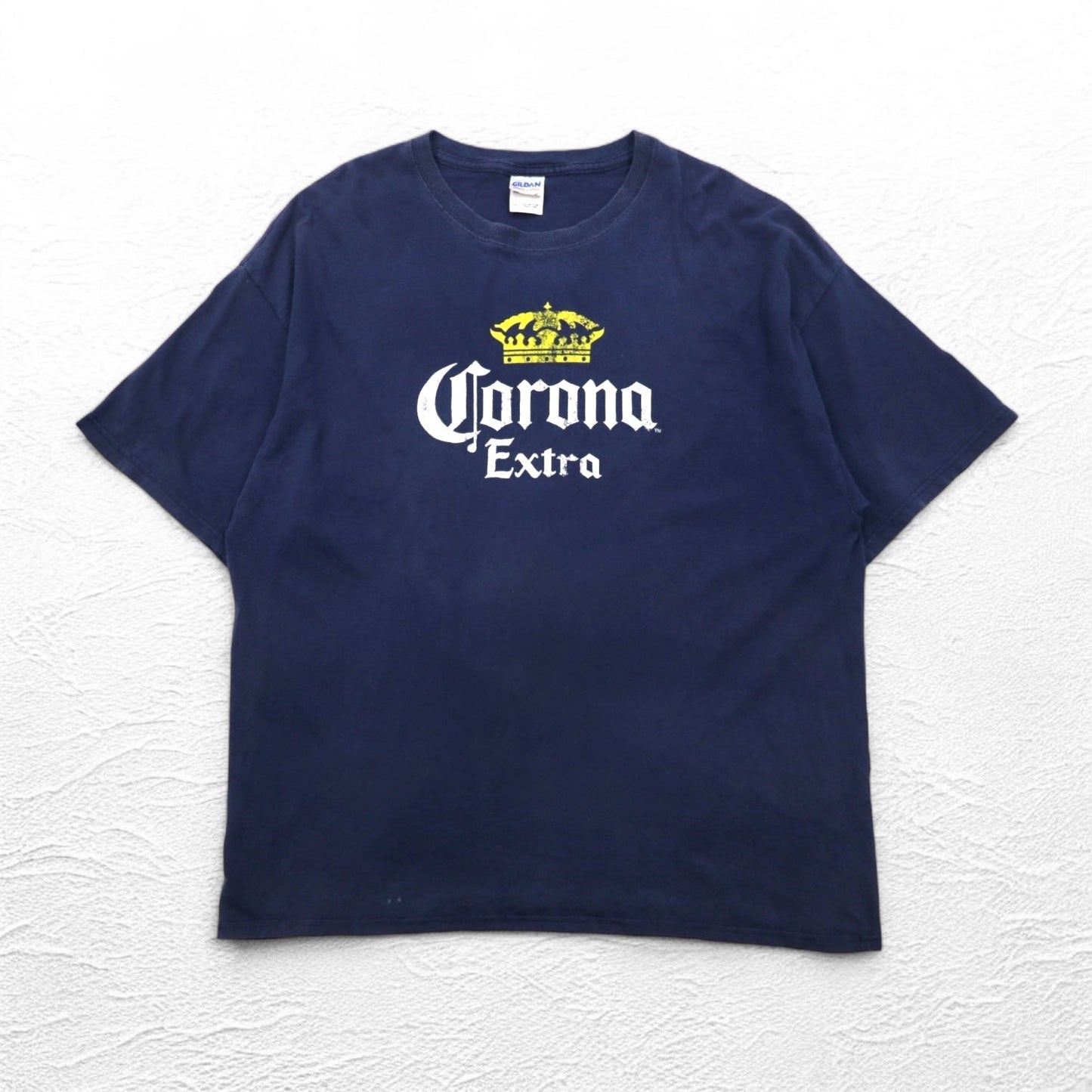 Corona Extra Beer コロナビール プリント Tシャツ 2XL ネイビー GILDAN ボディ
