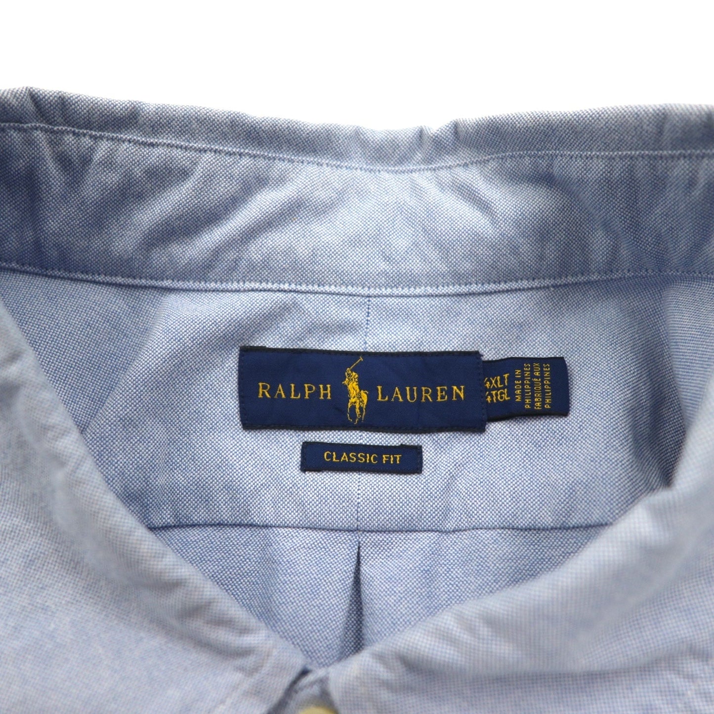 RALPH LAUREN ビッグサイズ CLASSIC FIT オックスフォード ボタンダウンシャツ 4XL ブルー コットン スモールポニー刺繍