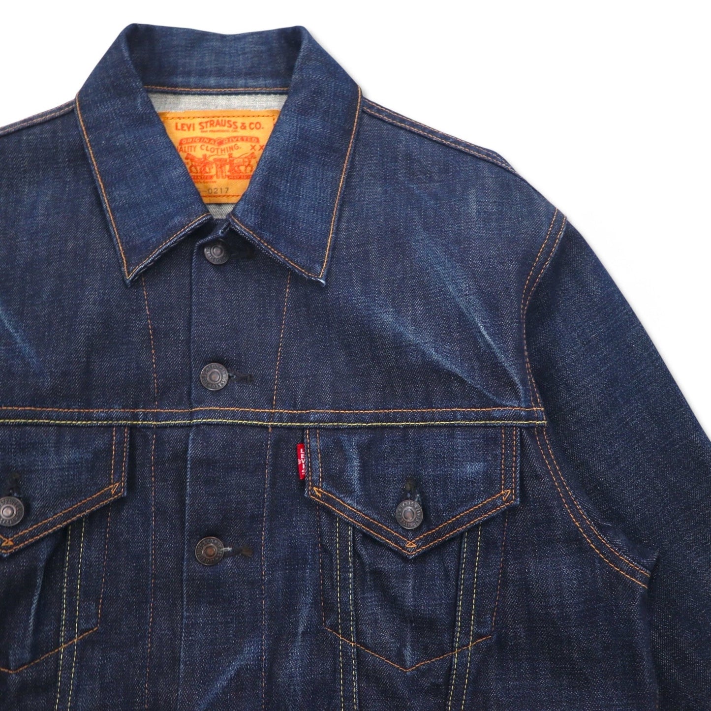 LEVI'S VINTAGE CLOTHING ( LVC ) 1967年 ビッグE 復刻 4th タイプ デニムジャケット Gジャン L インディゴ ブルー 70505-0217 日本製