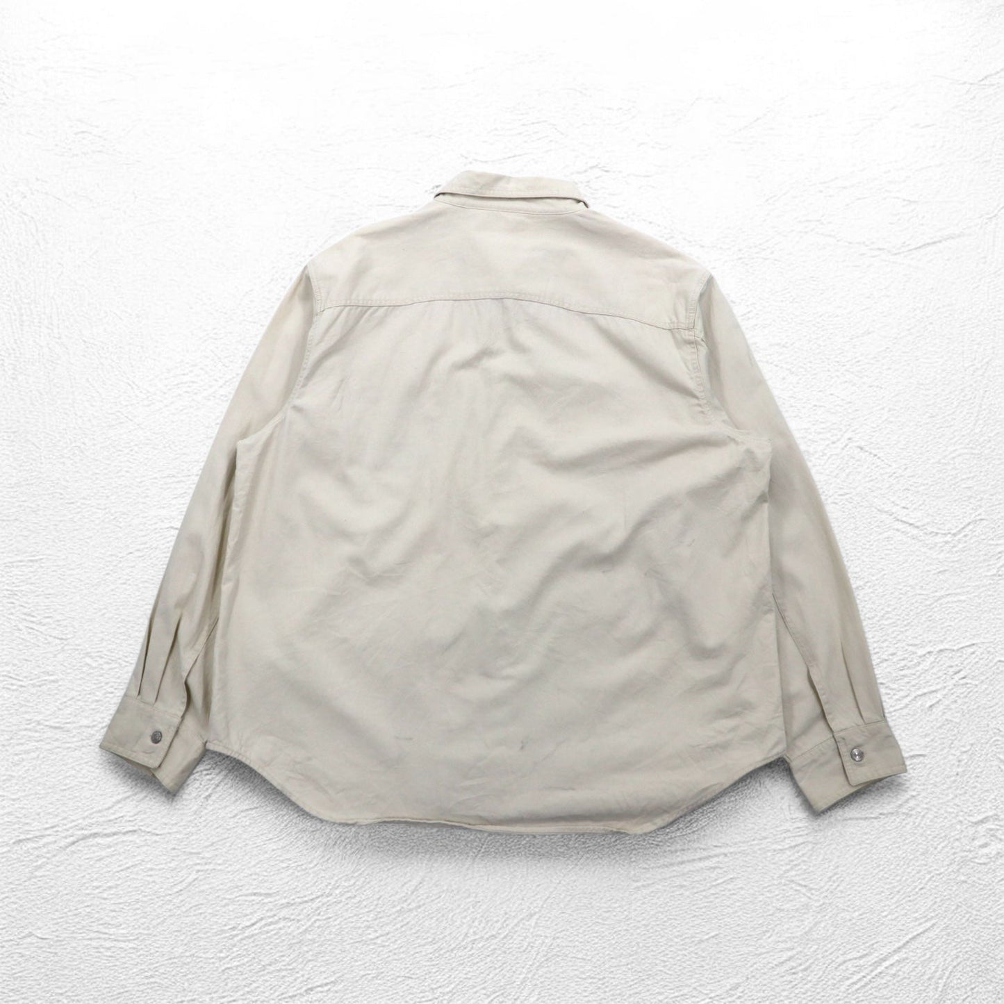 LEVI'S JEANS 00年代 チノ ワークシャツ 2XL ベージュ コットン メタルボタン ビッグサイズ