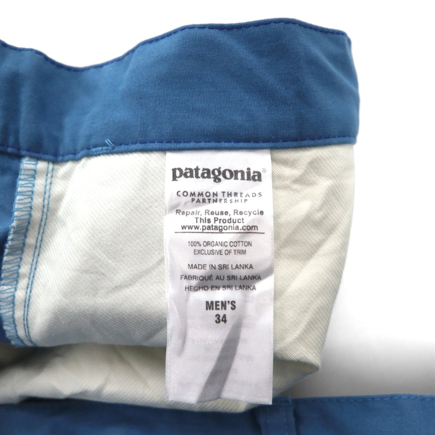 patagonia オーガニックコットン オールウェア ショートパンツ ハーフパンツ L ブルー 57726