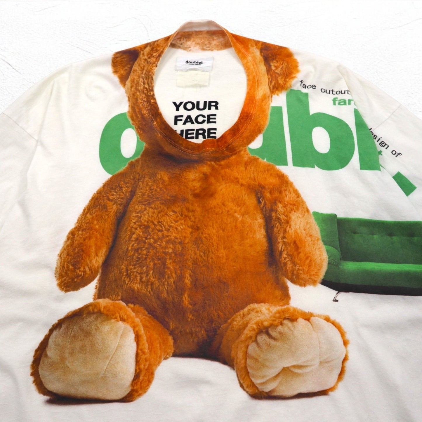 doublet YOUR FACE HERE Tシャツ FREE ホワイト TED テッド CAPSULETOY COMPRESSED