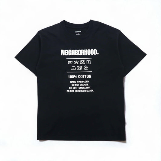 NEIGHBORHOOD QC/C-TEE.SS Tシャツ S ブラック コットン 212PCNH-ST07 日本製