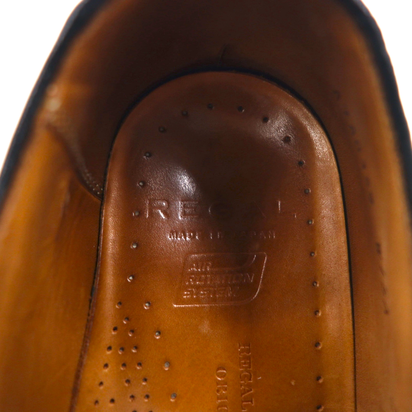 REGAL Uチップ ドレスシューズ 26.5cm ブラウン レザー 牛革 外羽根 スプリットトゥ AIR ROTATION SYSTEM W15A 日本製