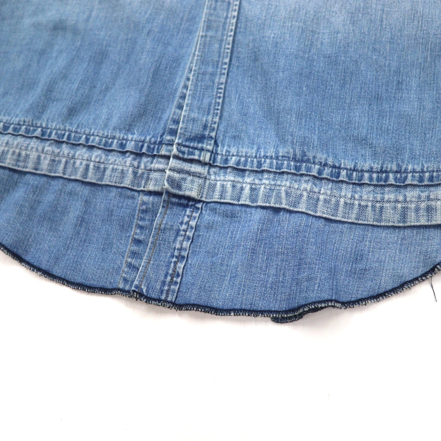 FACETASM ロング丈 デニム ウエスタンシャツ M ブルー コットン 切り替え TK-SH-01 日本製