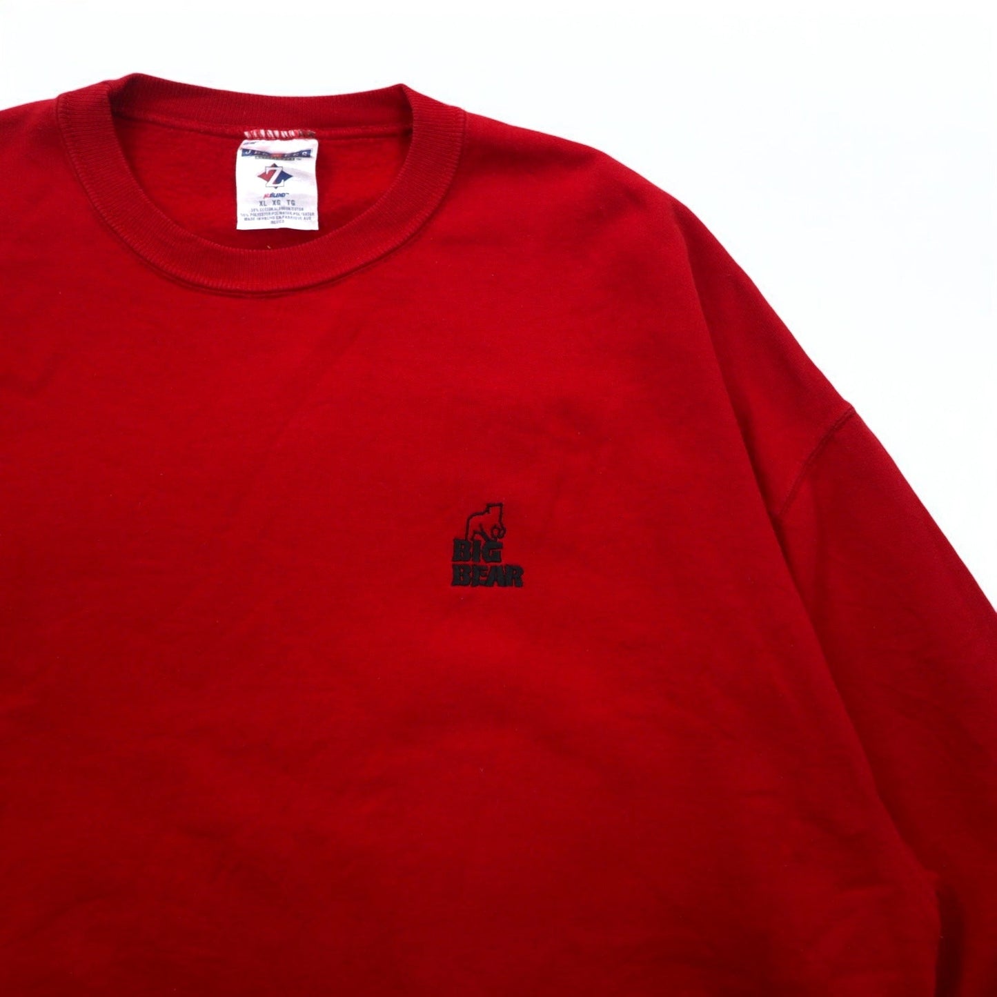 JERZEES ビッグサイズ クルーネック スウェット XL レッド コットン BIG BEAR メキシコ製