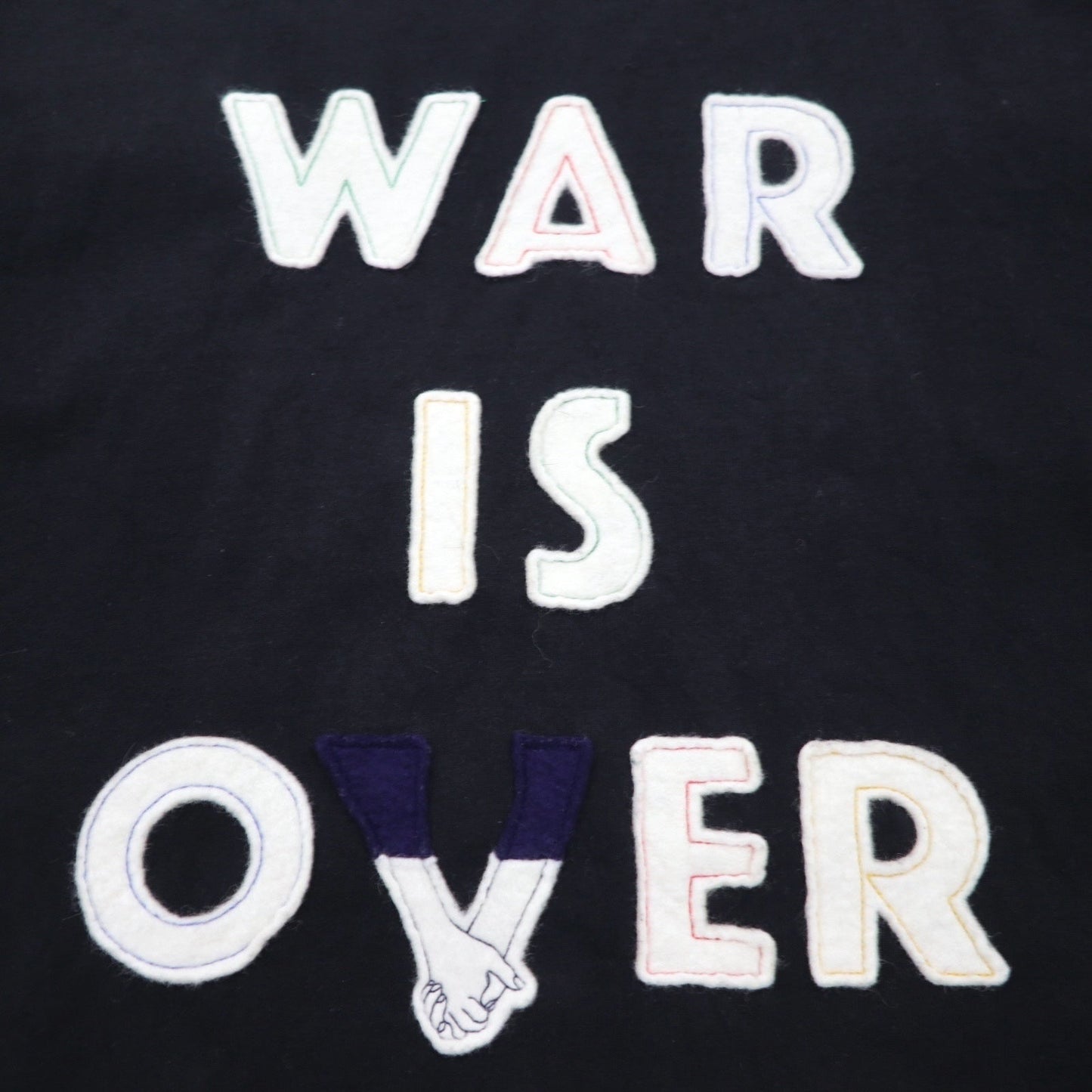 masterkey ヘヴィーオンス ビッグ Tシャツ FREE ブラック コットン WAR IS OVER フェルトワッペン 日本製