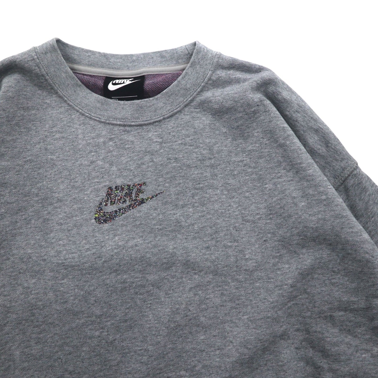 NIKE クロップド スウェット S グレー フレンチテリー センタースウォッシュ CU6404-063