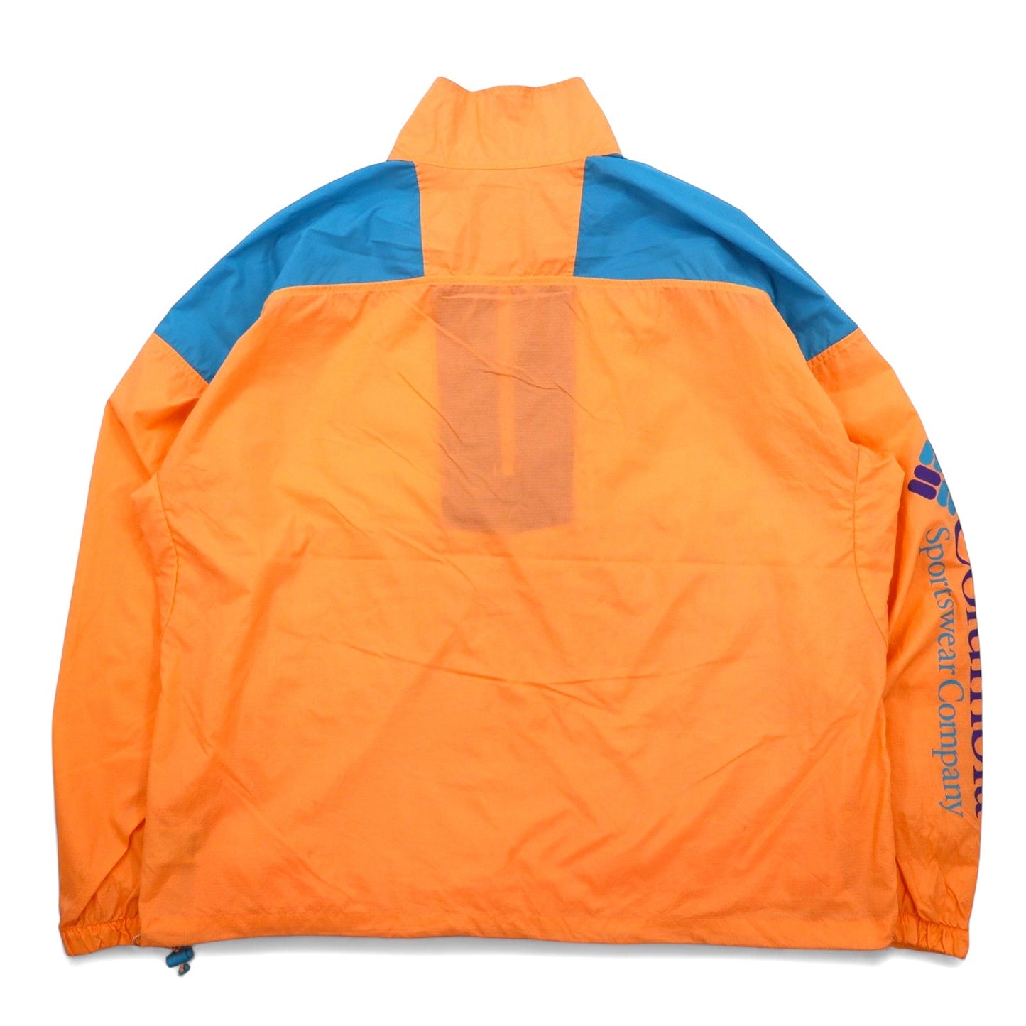 Columbia アノラックジャケット XL オレンジ ナイロン パッカブル 袖ロゴ Santa Ana Anorak Jacket KO0086