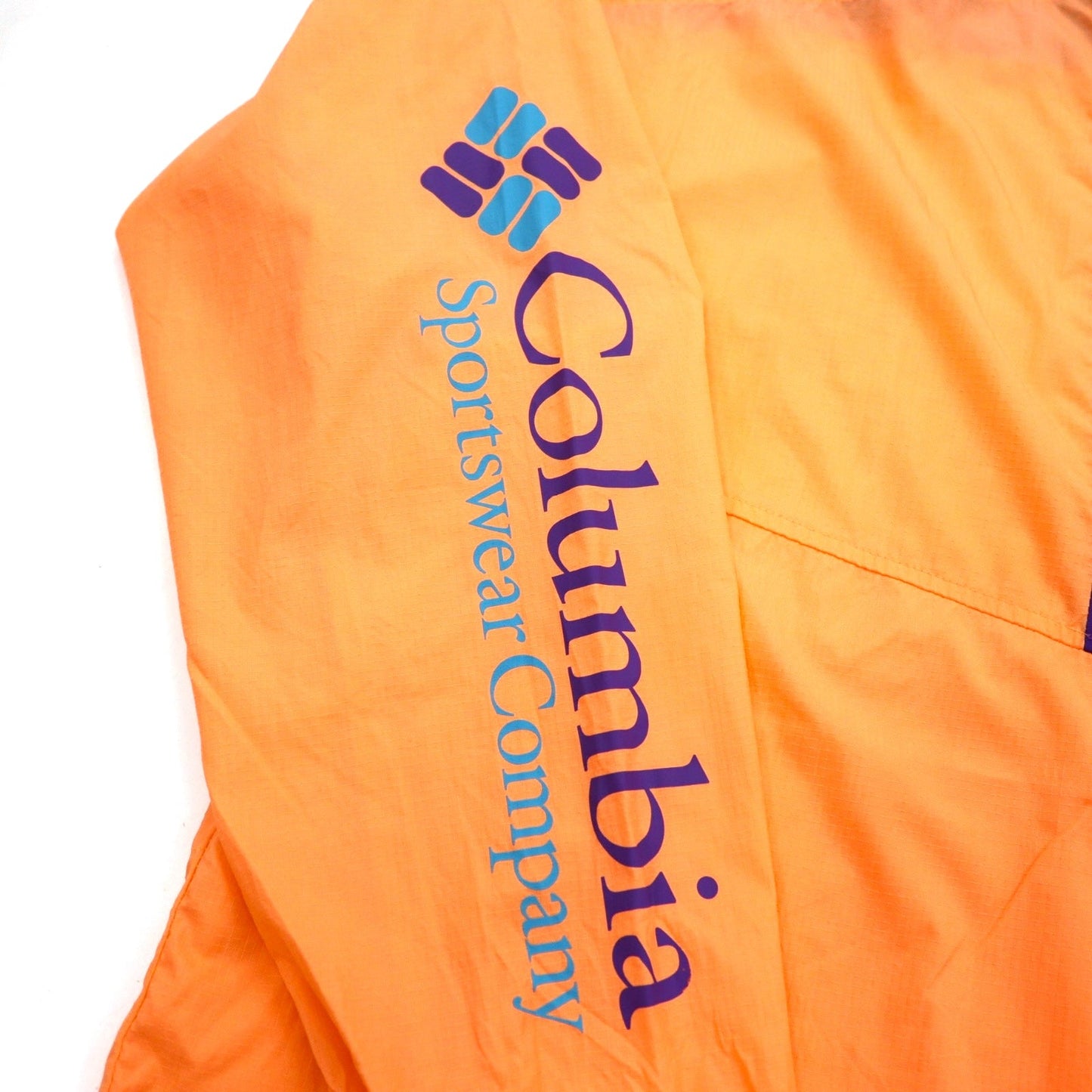 Columbia アノラックジャケット XL オレンジ ナイロン パッカブル 袖ロゴ Santa Ana Anorak Jacket KO0086