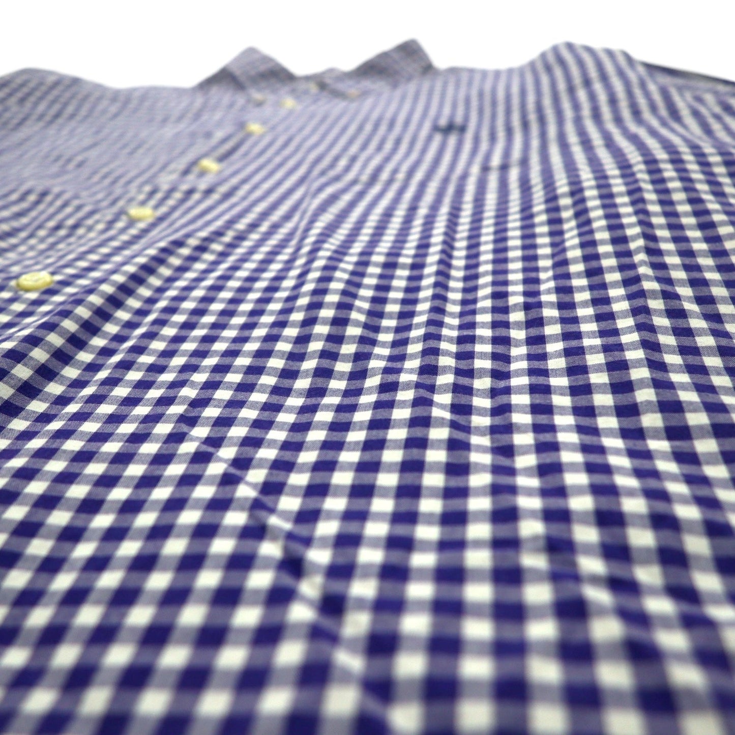 LAUREN RALPH LAUREN 90年代 ギンガムチェック ボタンダウンシャツ XL ブルー ビッグサイズ スリランカ製