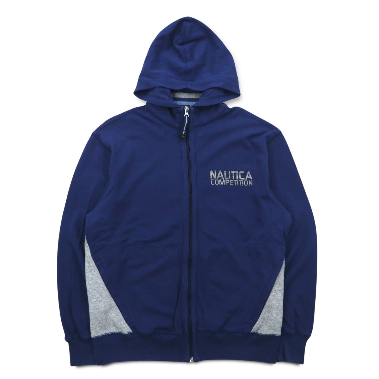 NAUTICA COMPETITION フルジップ パーカー S ブルー グレー コットン