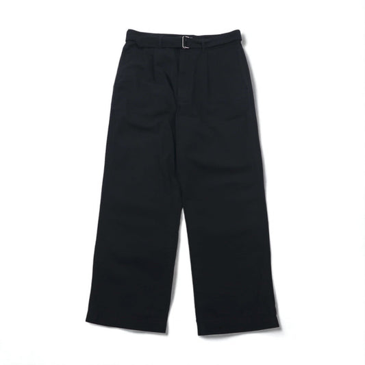Schott ヘリンボーン ミリタリー トラウザーズ HERRINBONE MILITARY TROUSERS ワークパンツ L ブラック コットン 3196020
