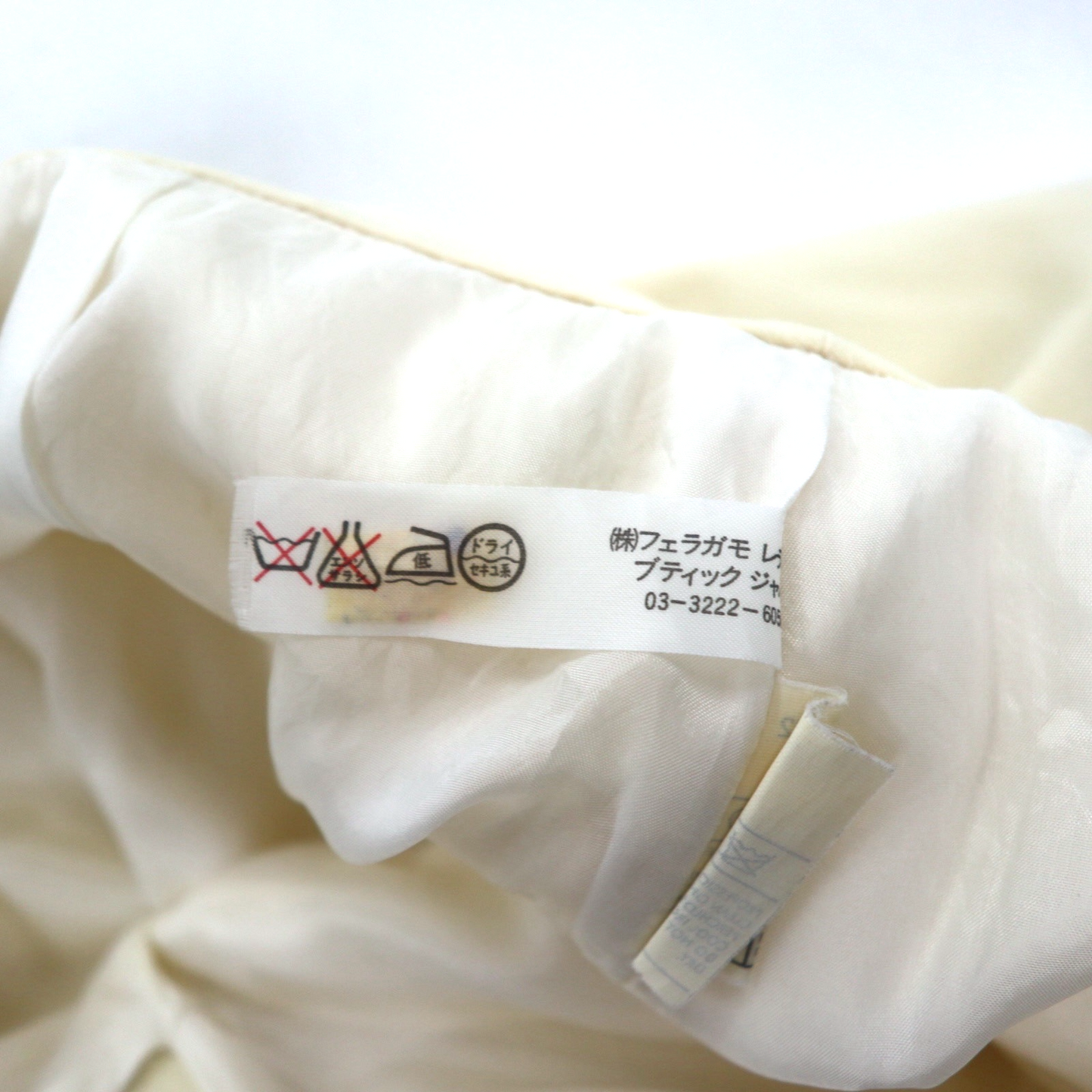 Salvatore Ferragamo イタリア製 ワイド フレア スラックスパンツ L ベージュ ウール