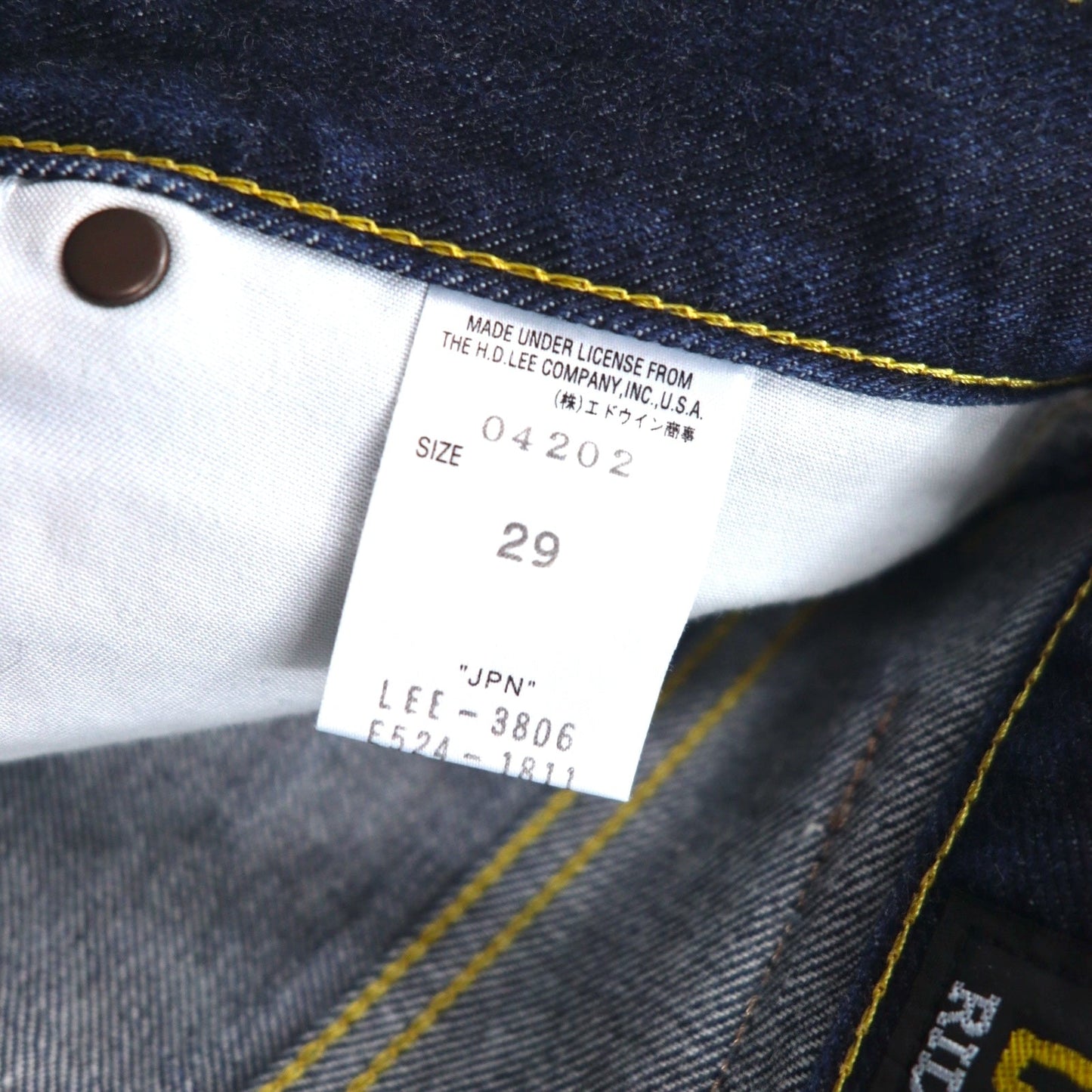 Lee RIDERS アメリカンスタンダード ブーツカット フレア デニムパンツ 29 インディゴ ブルー ジッパーフライ レザーパッチ 04202 日本製