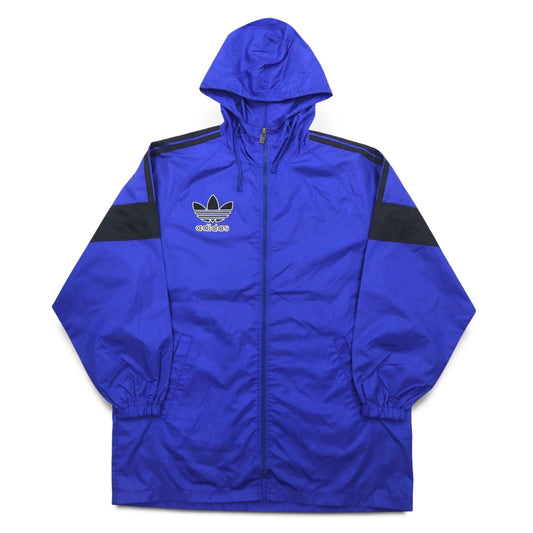 adidas 90年代 デサント社製 トレフォイルロゴ シェルパーカー レインジャケット M-L ナイロン 撥水 日本製