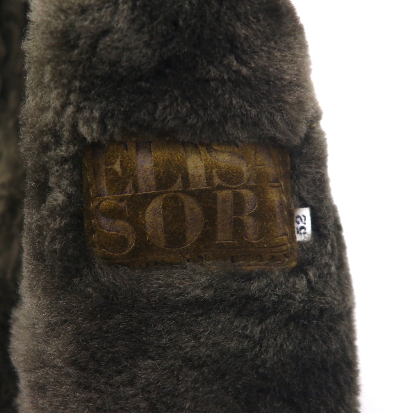 Elisa Sori Made in Italy Shearling Sheepskin Coat ショールカラー ムートンコート XL ブラウン シアリング レザー シープスキン