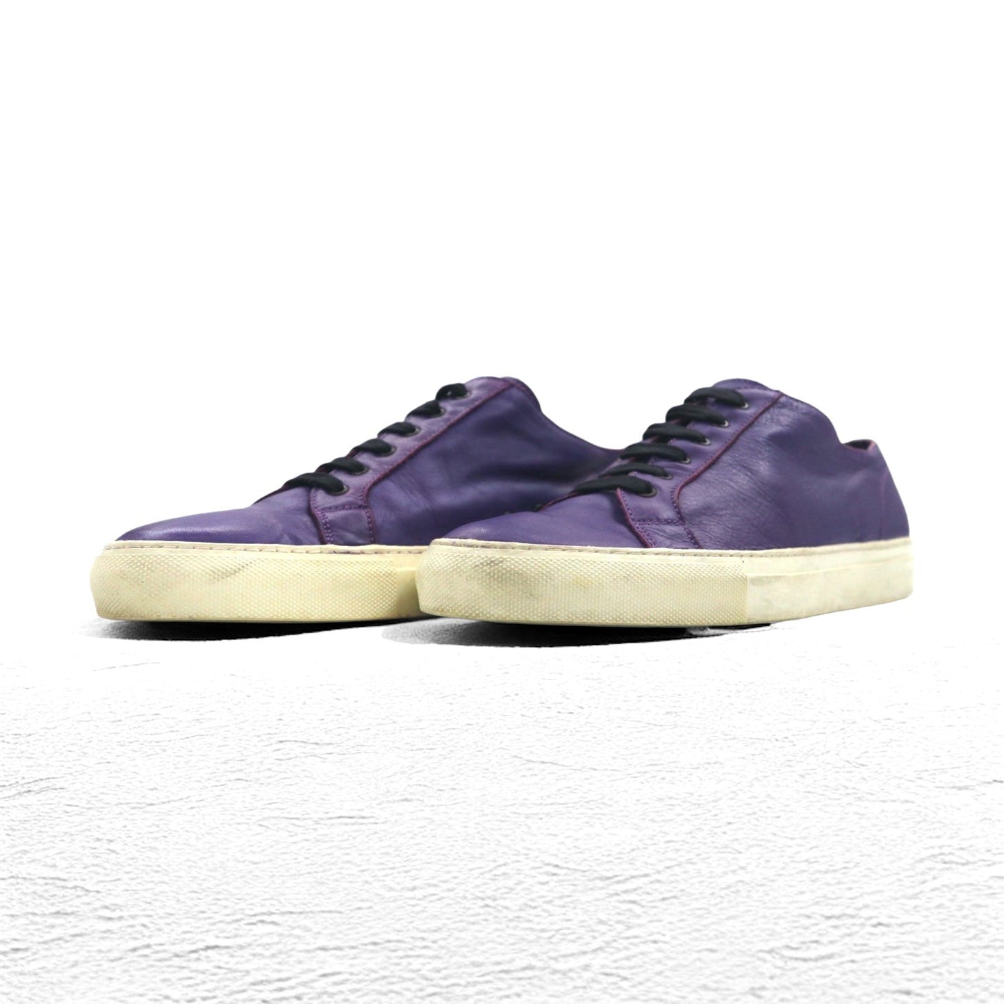 Y's YOHJI YAMAMOTO レザー スニーカー 28-28.5cm パープル