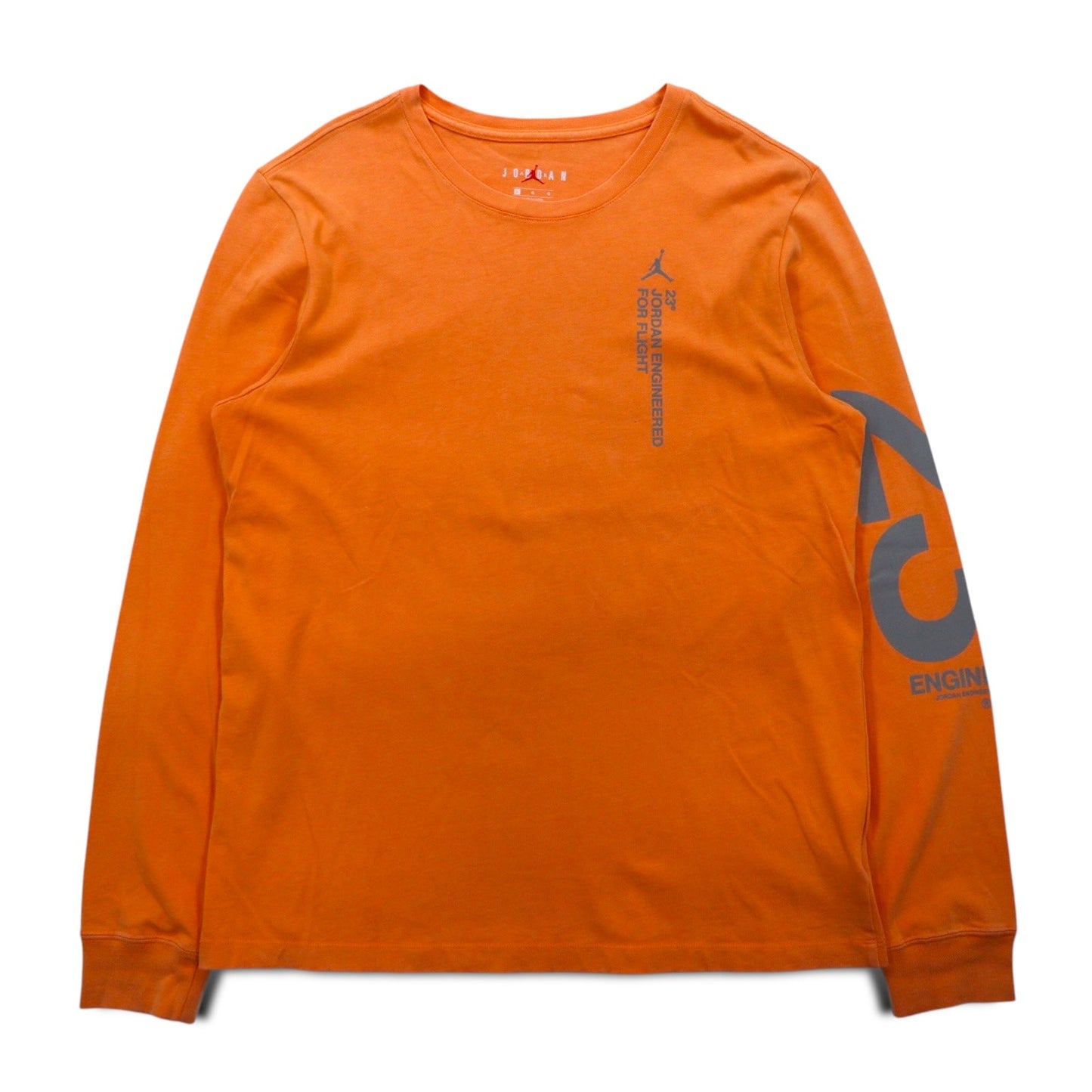 JORDAN BRAND ( NIKE ) ロングスリーブTシャツ ロンT L オレンジ ナンバリング リフレクタープリント BQ5533-850