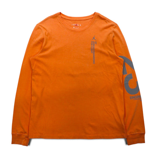JORDAN BRAND ( NIKE ) ロングスリーブTシャツ ロンT L オレンジ ナンバリング リフレクタープリント BQ5533-850