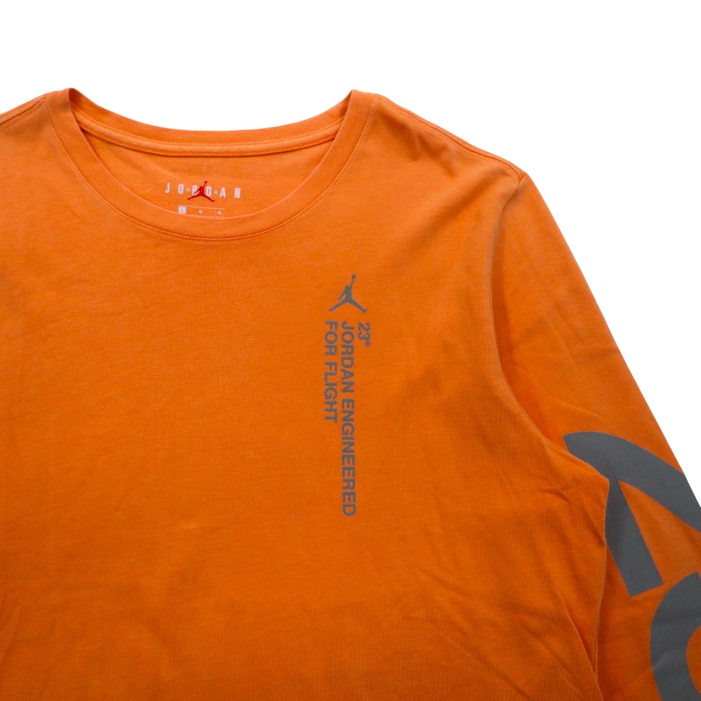 JORDAN BRAND ( NIKE ) ロングスリーブTシャツ ロンT L オレンジ ナンバリング リフレクタープリント BQ5533-850