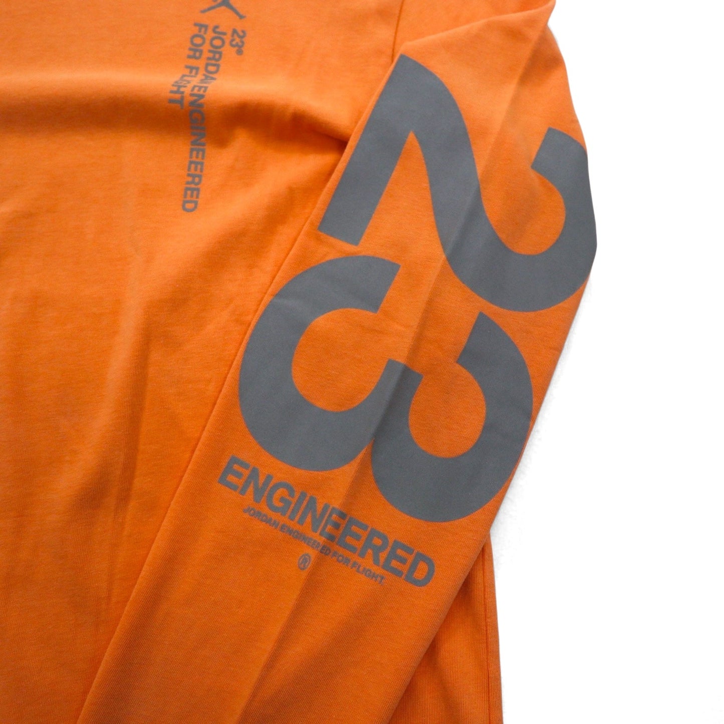 JORDAN BRAND ( NIKE ) ロングスリーブTシャツ ロンT L オレンジ ナンバリング リフレクタープリント BQ5533-850