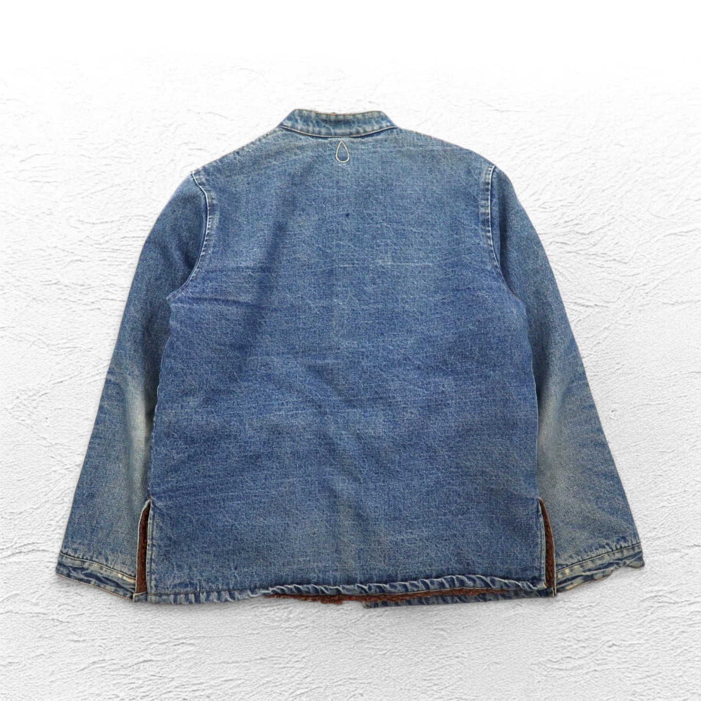 MASH × Phatee チベタンジャケット リバーシブル 作務衣 ボア デニムジャケット M ブルー ブラウン