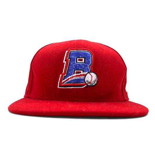 NEW ERA スナップバック ベースボールキャップ M/L レッド ポリエステル ニューヨーク ボールダーズ