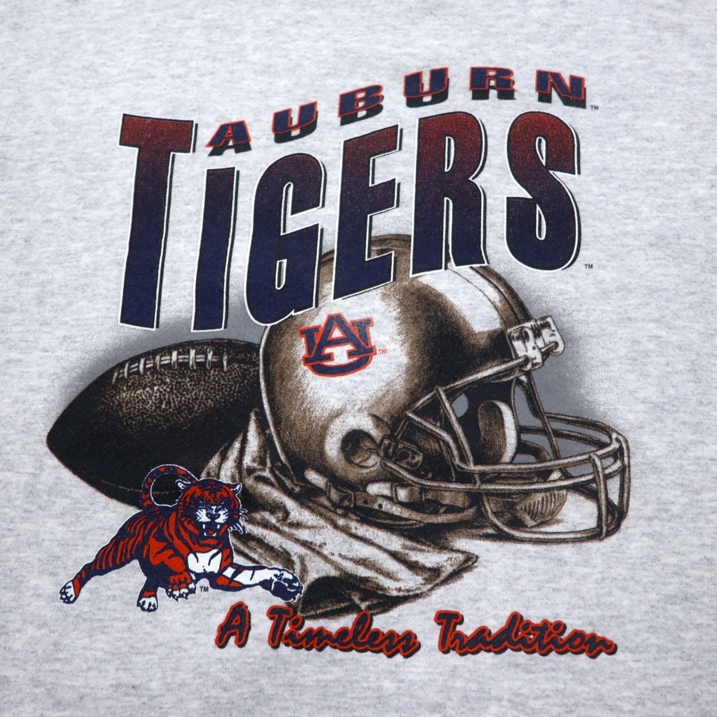 PURE MAGIC USA製 NFL プリント スウェット XL グレー コットン AUBURN TIGERS