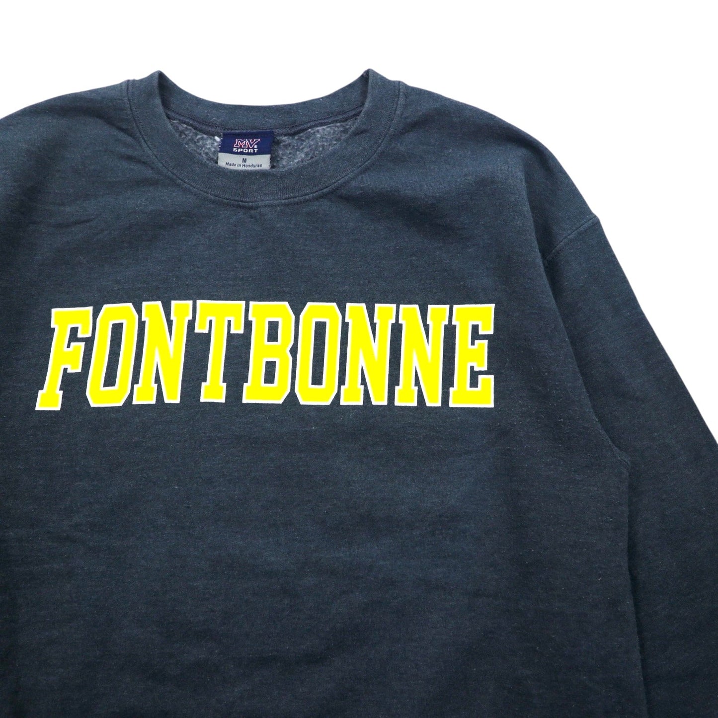 MV SPORT 90年代 カレッジプリント スウェット M グレー コットン 裏起毛 FONTBONNE