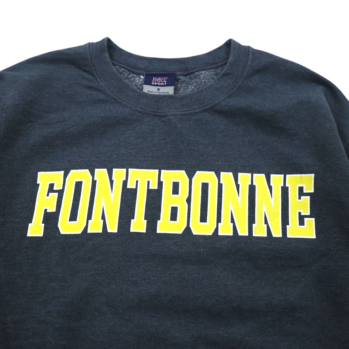 MV SPORT 90年代 カレッジプリント スウェット M グレー コットン 裏起毛 FONTBONNE