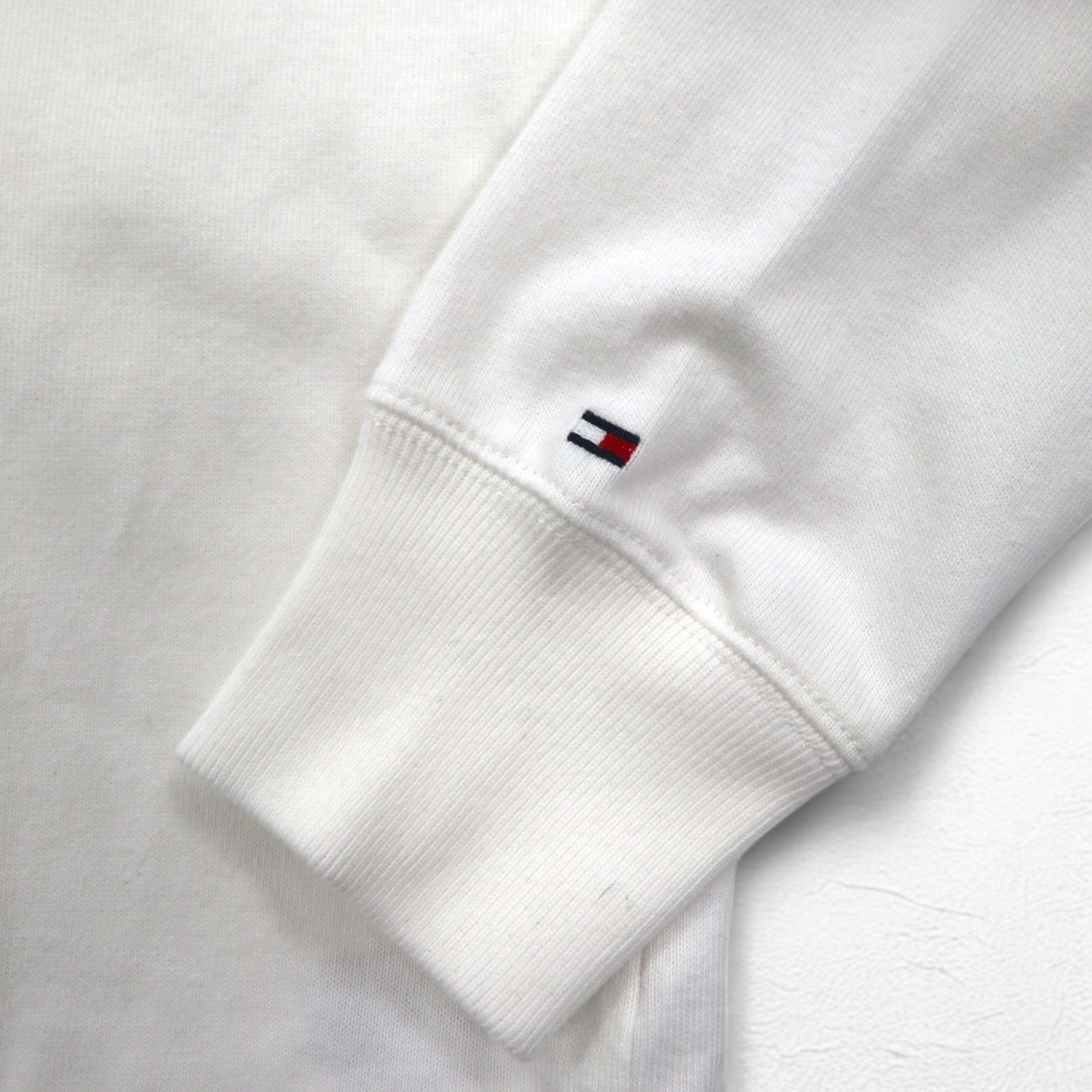 TOMMY HILFIGER SAILING フラッグロゴ ラガーシャツ L ホワイト コットン ナンバリング