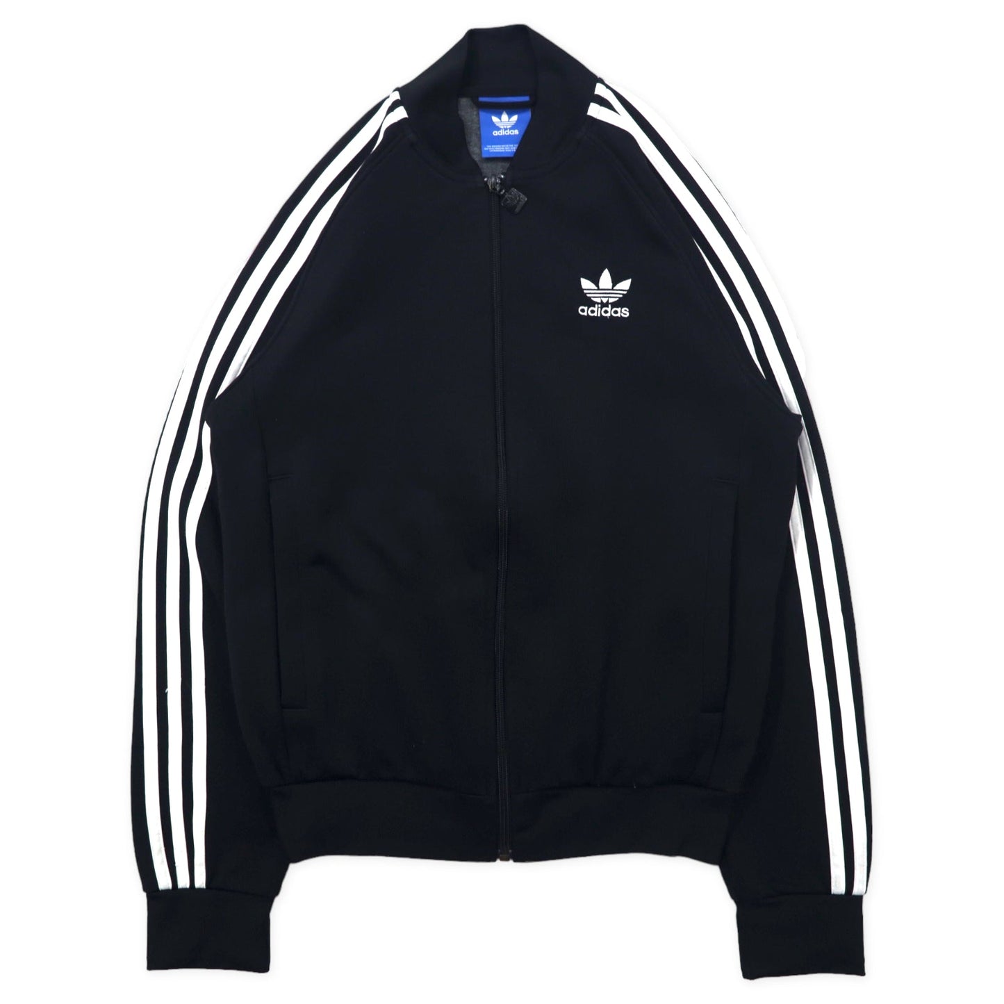 adidas originals ATP型 スーパースター トラックジャケット ジャージ S ブラック 3ストライプ トレフォイルロゴ刺繍 BK5921