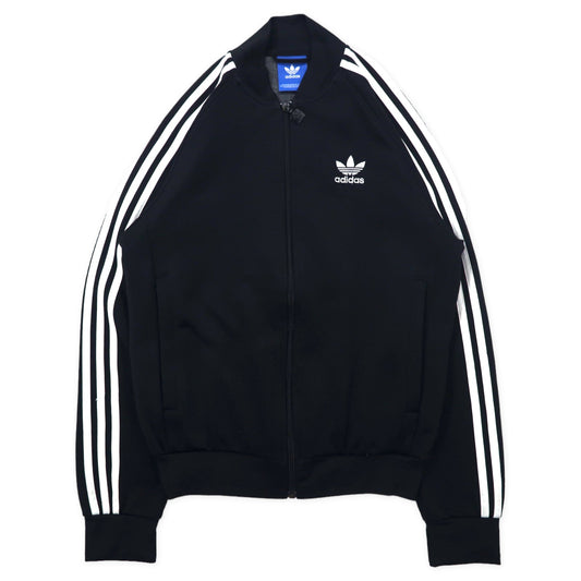 adidas originals ATP型 スーパースター トラックジャケット ジャージ S ブラック 3ストライプ トレフォイルロゴ刺繍 BK5921