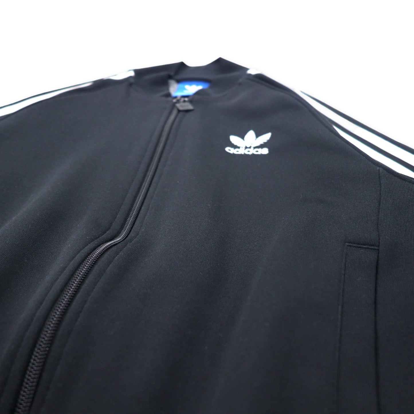 adidas originals ATP型 スーパースター トラックジャケット ジャージ S ブラック 3ストライプ トレフォイルロゴ刺繍 BK5921