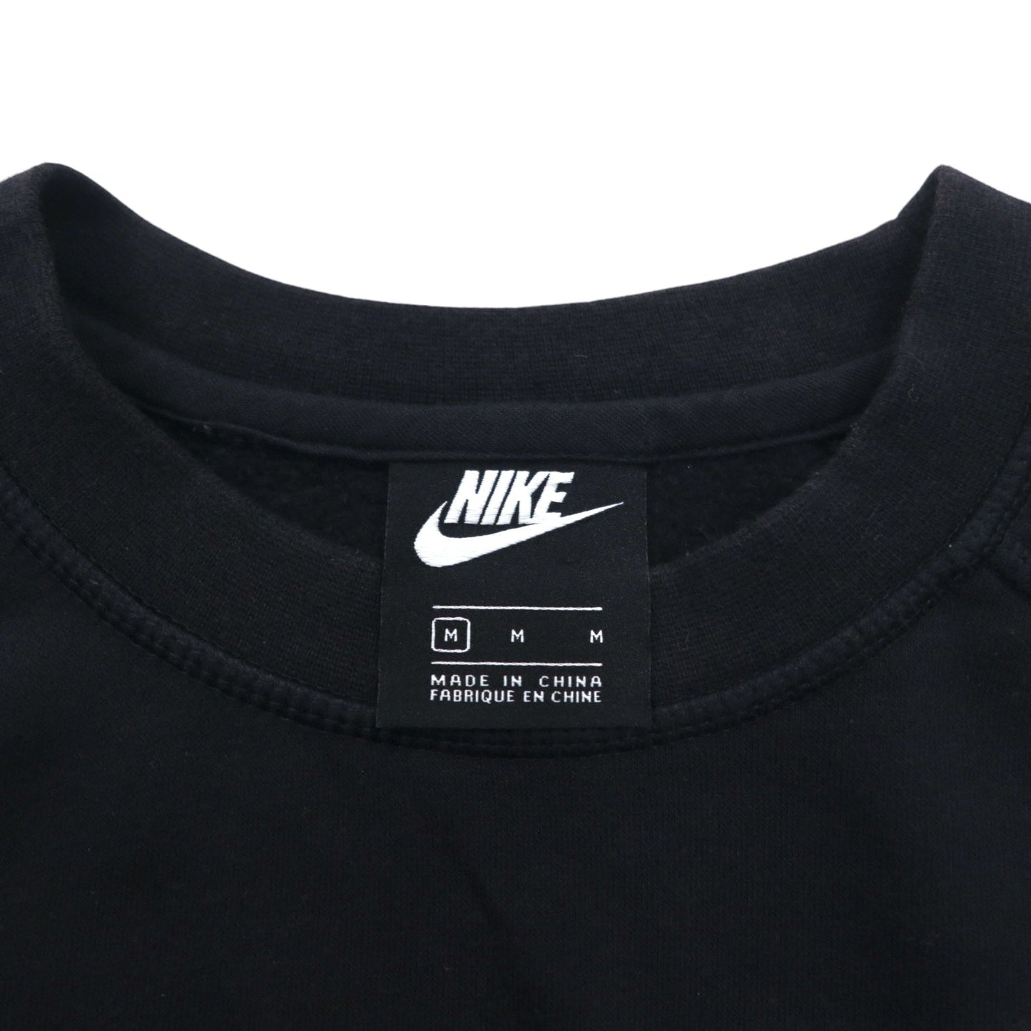 NIKE クロップド スウェット M ブラック 裏起毛 SWOOSH BB CREW FLEECE BV3934-011