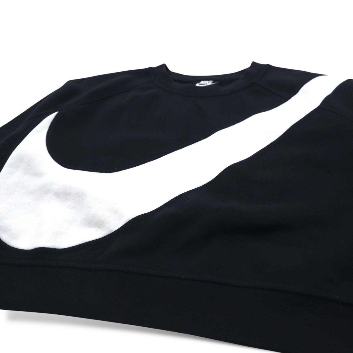 NIKE クロップド スウェット M ブラック 裏起毛 SWOOSH BB CREW FLEECE BV3934-011