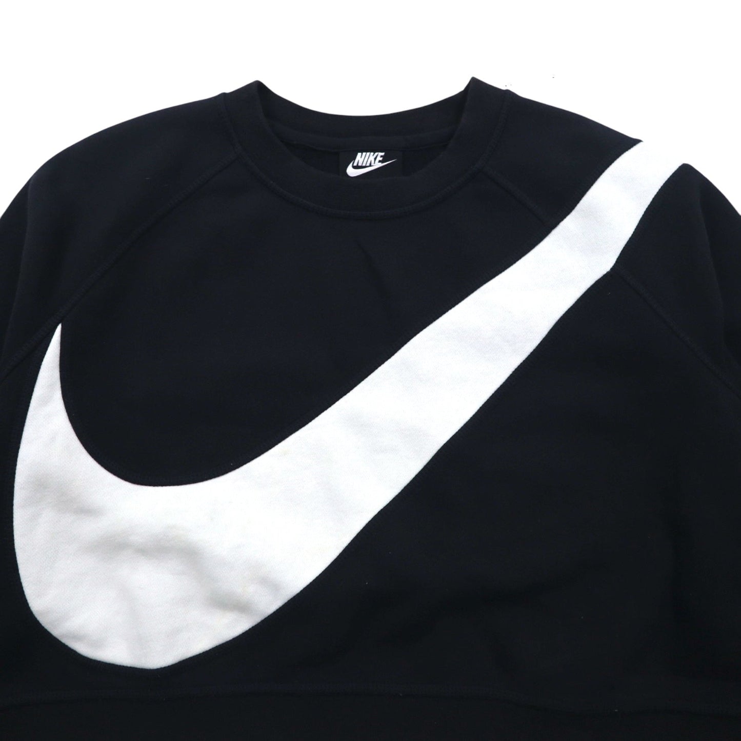 NIKE クロップド スウェット M ブラック 裏起毛 SWOOSH BB CREW FLEECE BV3934-011