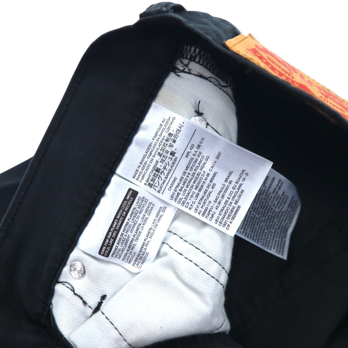 Levi's 513 スリム ストレッチ ブラック デニムパンツ 29 ブラック コットン 08513-0696 未使用品