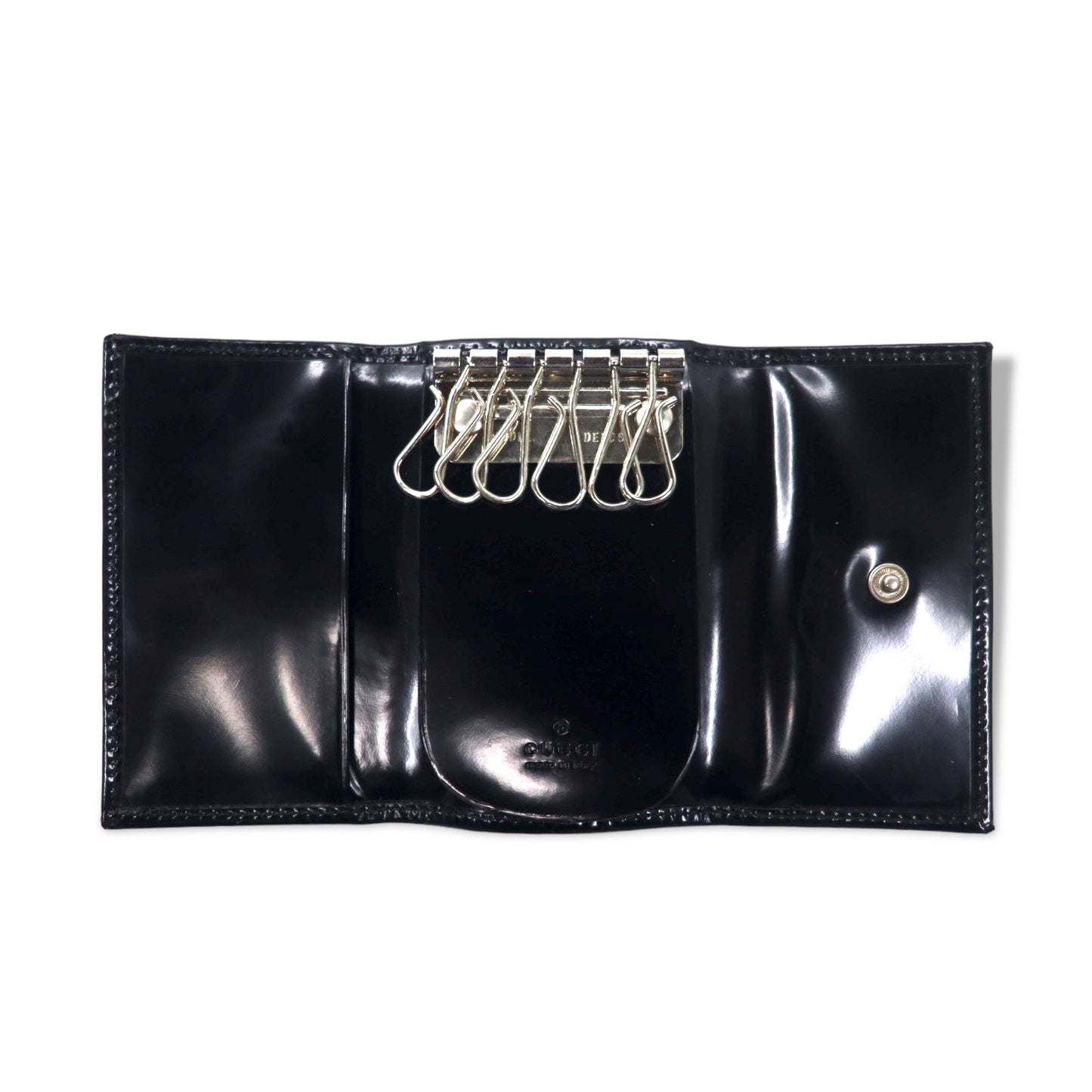 GUCCI 6連 キーケース ブラック エナメル レザー 033 000416 0808 イタリア製
