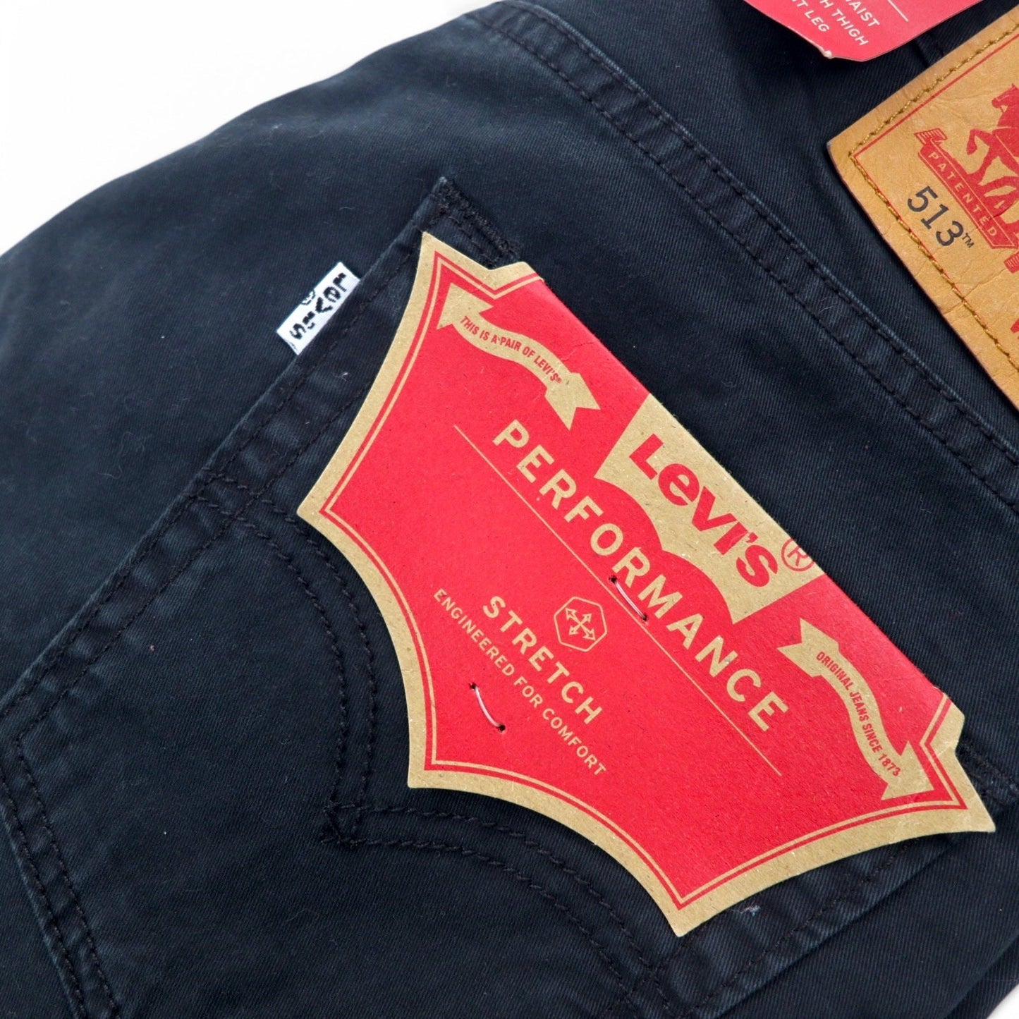 Levi's 513 スリム ストレッチ ブラック デニムパンツ 29 ブラック コットン 08513-0696 未使用品