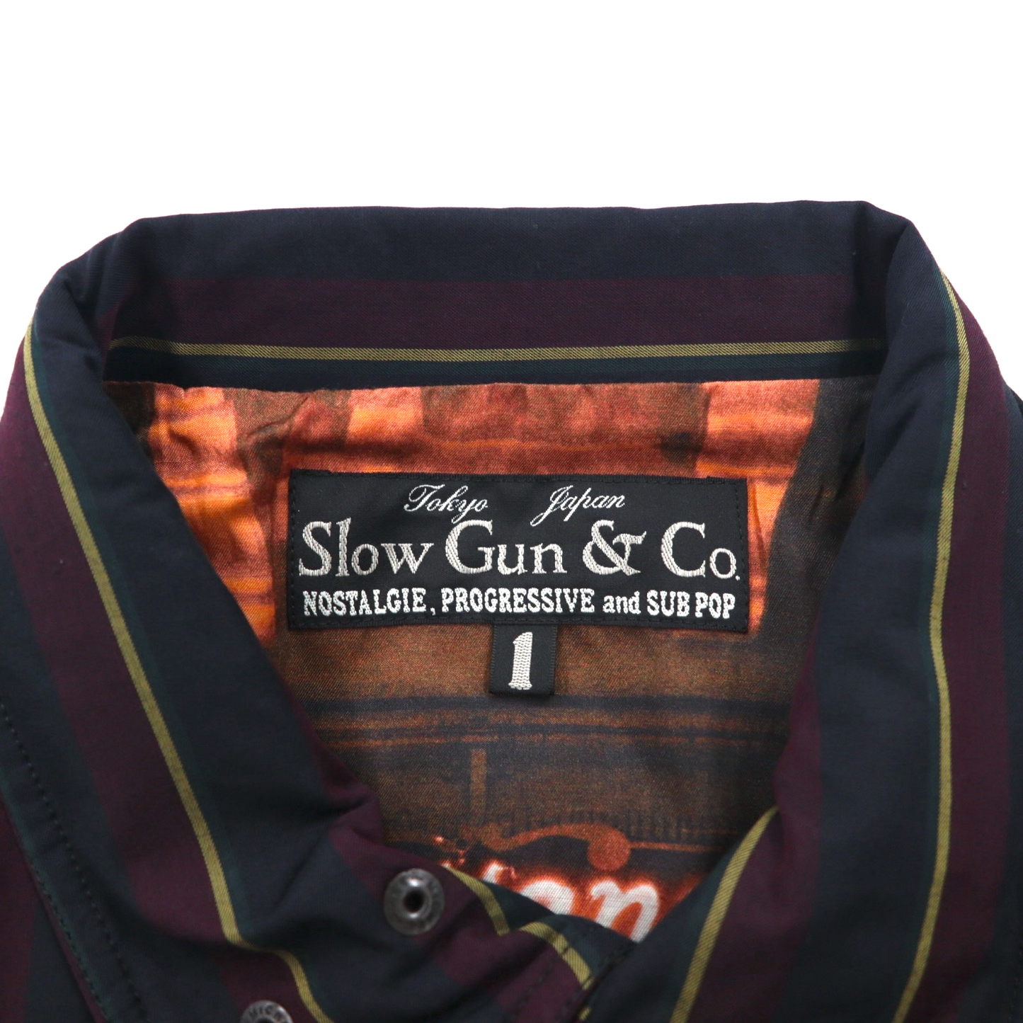 Slow Gun & Co. M-65 ミリタリー フィールドジャケット S ネイビー ストライプ ドローコード 日本製