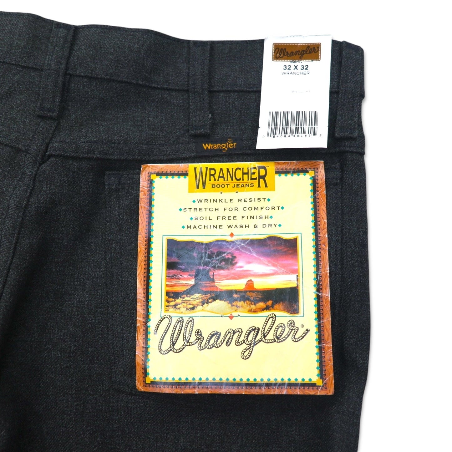 Wrangler ランチャードレスジーンズ 32 グレー ポリエステル センタープレス 82HK メキシコ製 未使用品