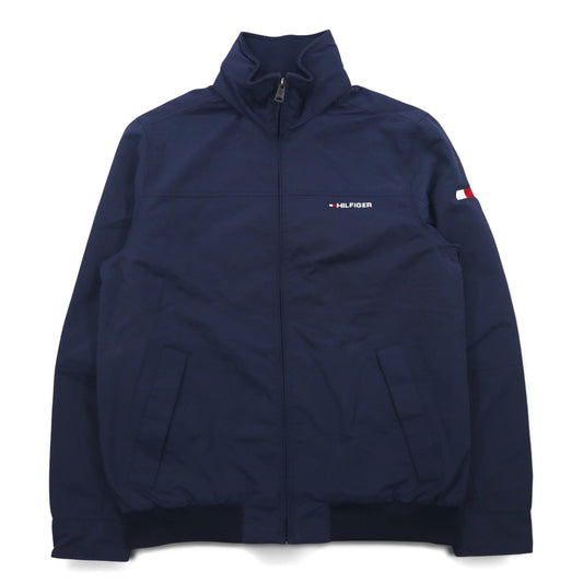 TOMMY HILFIGER セーリングジャケット フルジップ ブルゾン M ネイビー ナイロン フード収納式
