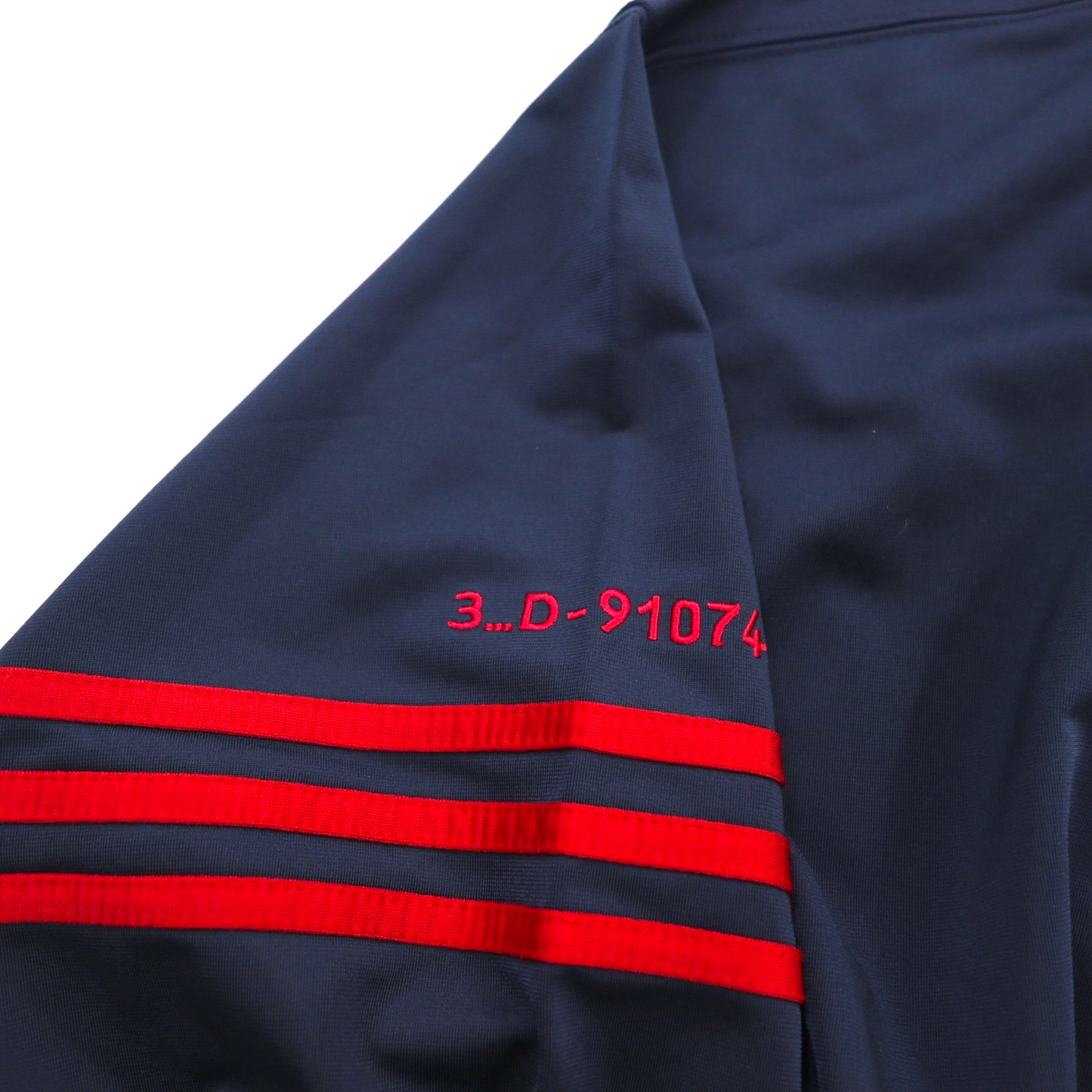 adidas 00年代 ハイネック トラックジャケット ジャージ L ネイビー レッド ナンバリング ポリエステル